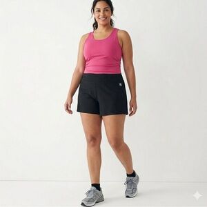 Lands' End Women's Black Pull on Shorts Size Large 14-16